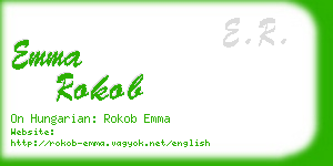 emma rokob business card